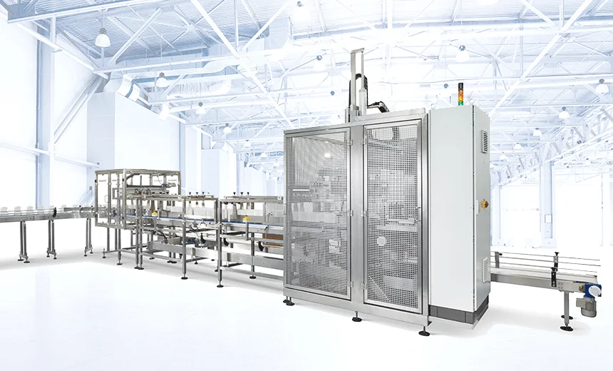 Relentless-M Form Fill Seal Case Packer with mechanical grippers