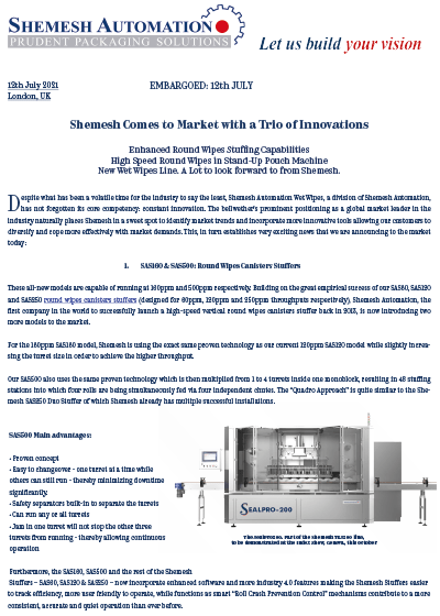 Shemesh to present Trio of Innovations