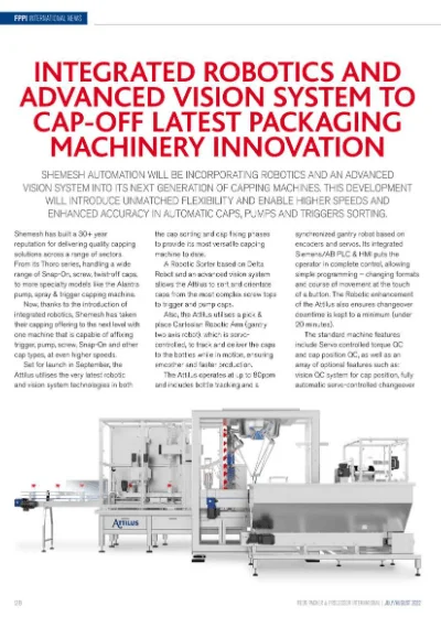 Attilus article International Bottler and Packer Magazine