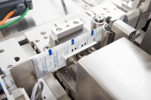 Fully automatic feed to form, fill, seal, cut, stack and carton pack sachets with complete QC