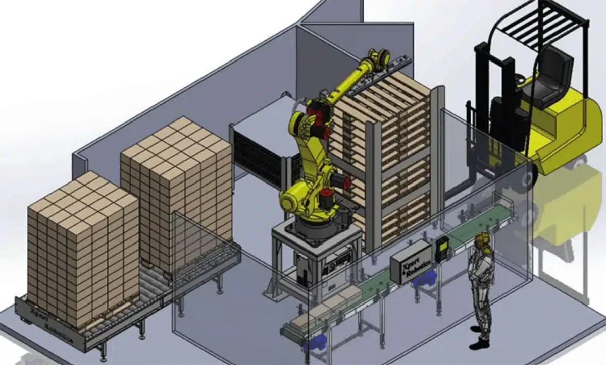 palletizer מכונת משטוח אוטומטית לסידור משטחים
